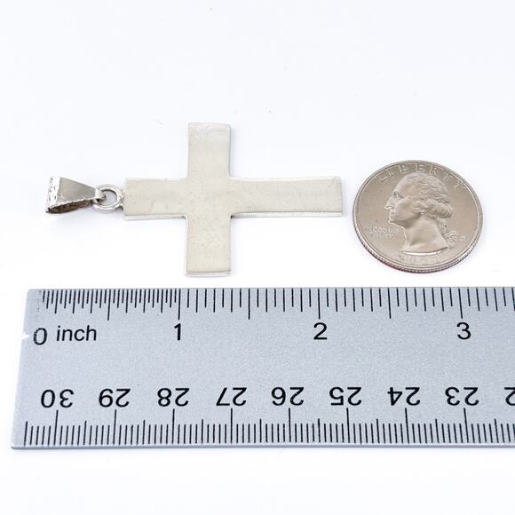 Religious Cross Pendant | Taxco TC-194 Mexico | Sterling Silver 925 - Picture 7 of 7